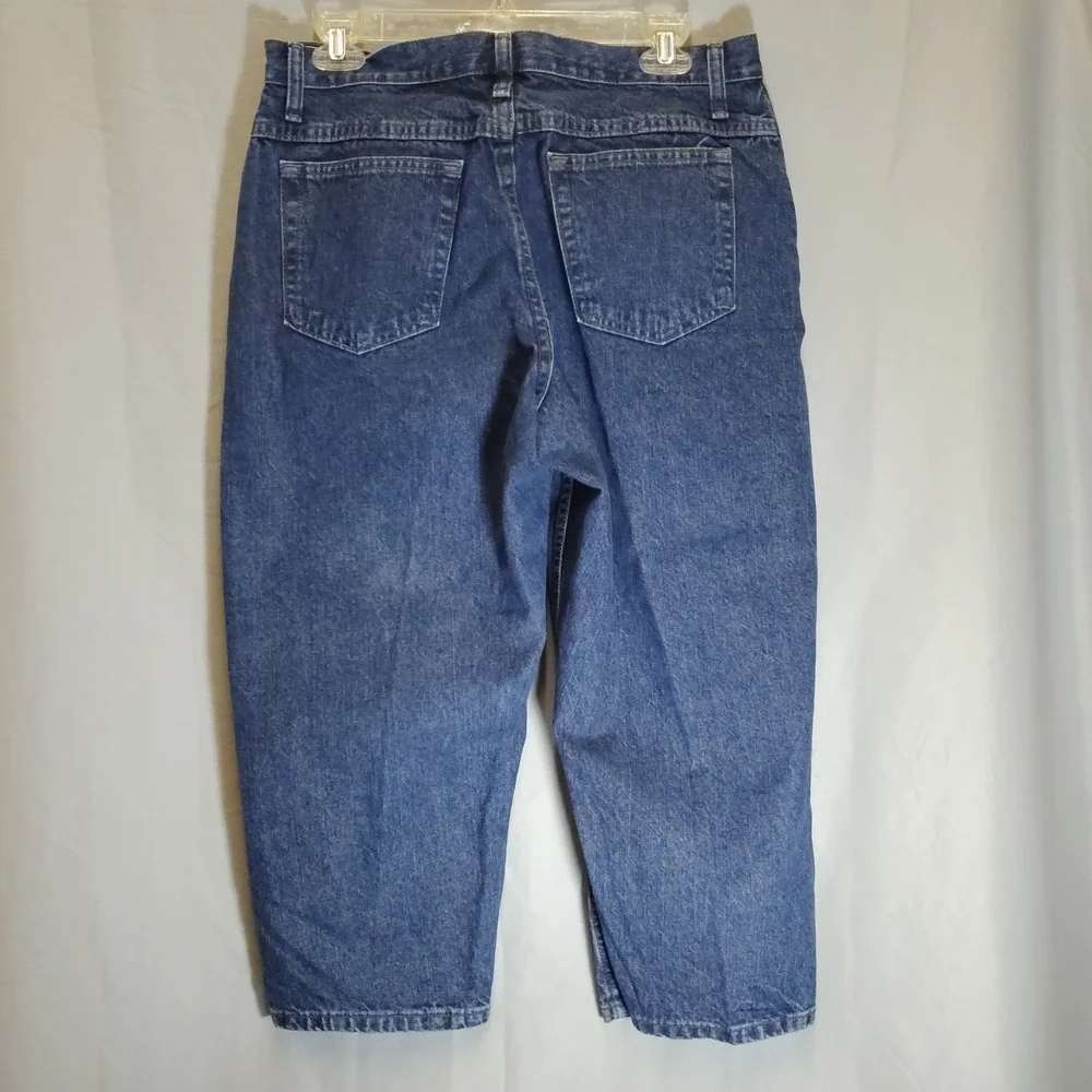 Lee Womens Vintage Y2K High‎ Rise Capri Jeans Medium Wash Blue Size 12M